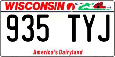 WI license plate 935TYJ