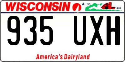 WI license plate 935UXH