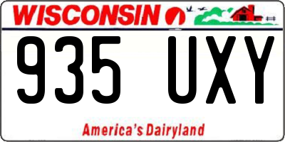 WI license plate 935UXY