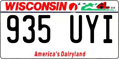 WI license plate 935UYI