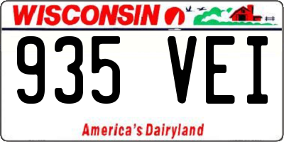 WI license plate 935VEI