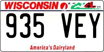 WI license plate 935VEY