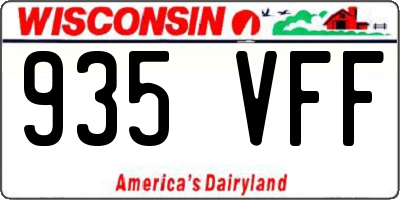 WI license plate 935VFF
