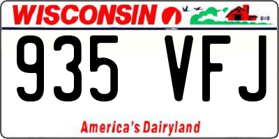 WI license plate 935VFJ