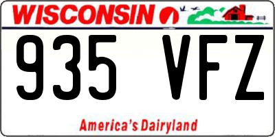 WI license plate 935VFZ