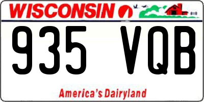 WI license plate 935VQB