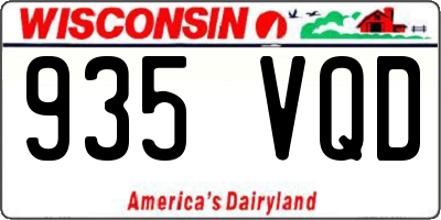 WI license plate 935VQD
