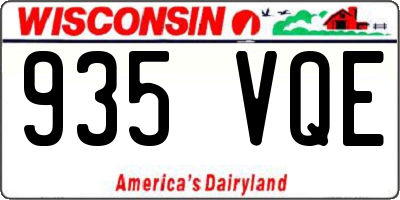 WI license plate 935VQE