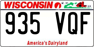 WI license plate 935VQF