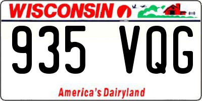 WI license plate 935VQG