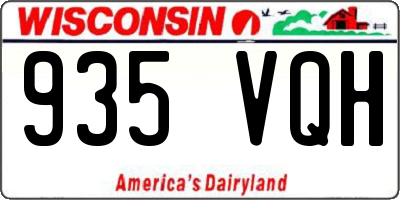 WI license plate 935VQH