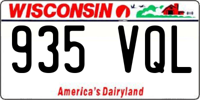 WI license plate 935VQL