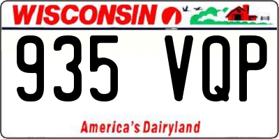 WI license plate 935VQP