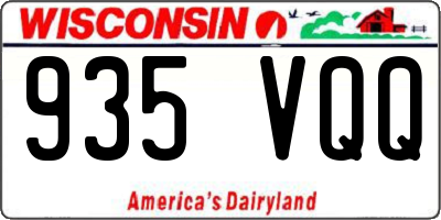 WI license plate 935VQQ