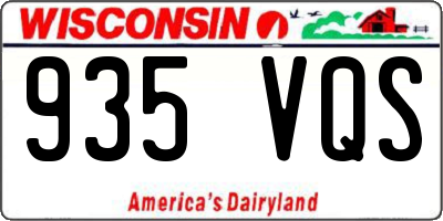 WI license plate 935VQS