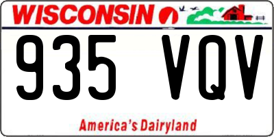 WI license plate 935VQV