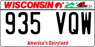 WI license plate 935VQW