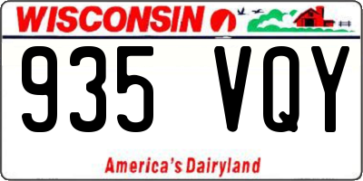 WI license plate 935VQY