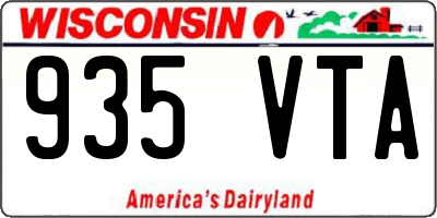 WI license plate 935VTA