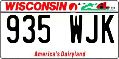 WI license plate 935WJK