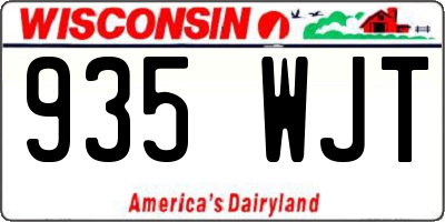 WI license plate 935WJT