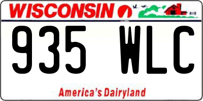 WI license plate 935WLC
