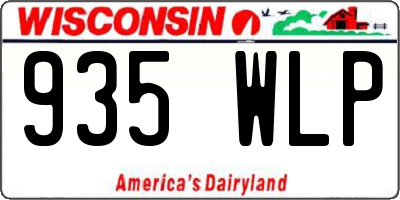 WI license plate 935WLP