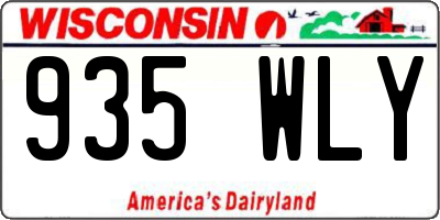 WI license plate 935WLY