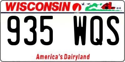 WI license plate 935WQS