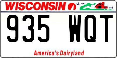 WI license plate 935WQT