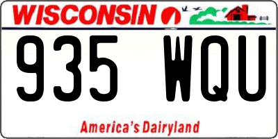 WI license plate 935WQU