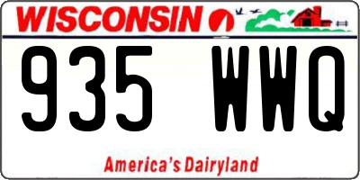WI license plate 935WWQ
