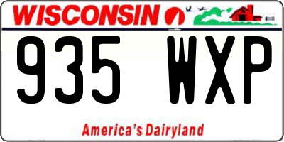WI license plate 935WXP