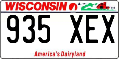 WI license plate 935XEX