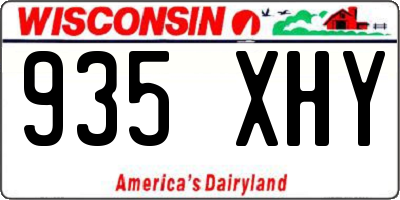 WI license plate 935XHY