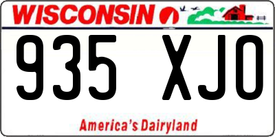 WI license plate 935XJO