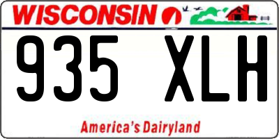 WI license plate 935XLH