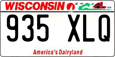 WI license plate 935XLQ