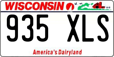 WI license plate 935XLS