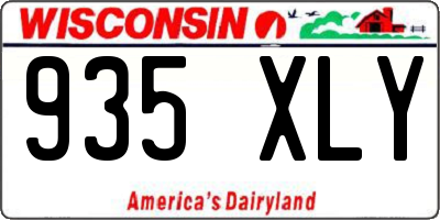 WI license plate 935XLY