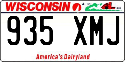WI license plate 935XMJ
