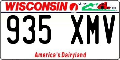 WI license plate 935XMV