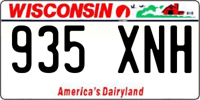 WI license plate 935XNH