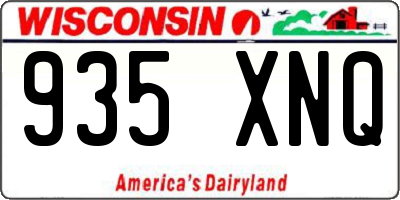 WI license plate 935XNQ