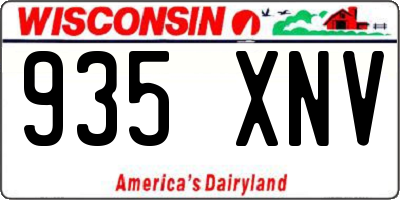 WI license plate 935XNV