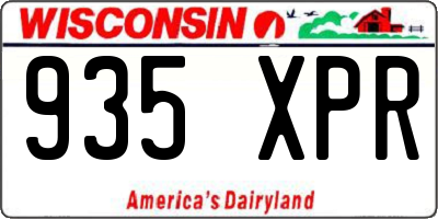 WI license plate 935XPR