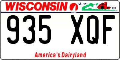 WI license plate 935XQF