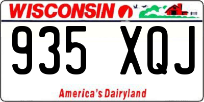 WI license plate 935XQJ
