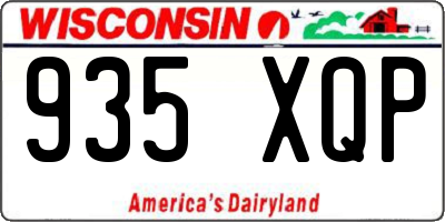 WI license plate 935XQP