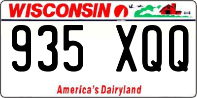 WI license plate 935XQQ